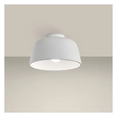 LEDS C4 Miso ÃÃ285mm Cylindrical Semi Flush Light Small White E27