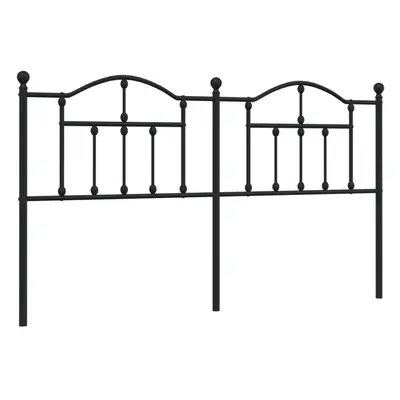 (black, cm) vidaXL Metal Headboard for Bedroom Bed Header Bed Headboard Tall Headboard