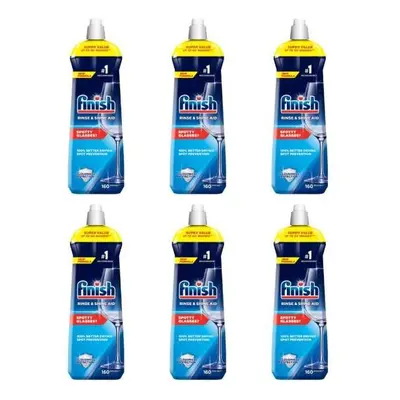 Finish Rinse Aid for Shinier and Drier Dishes Original 800ML (Pack of 6)