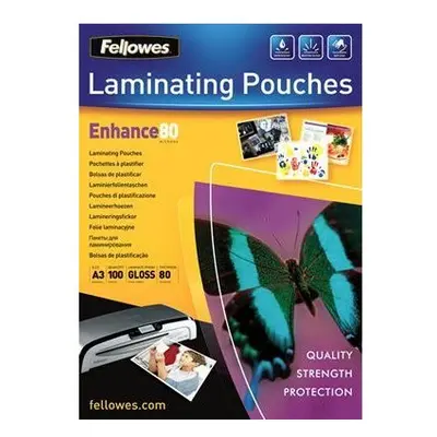 Fellowes A3 80Mic Pouch 100pk