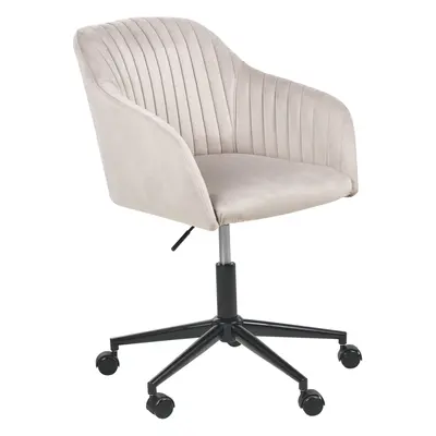 Desk Chair Velvet Taupe VENICE