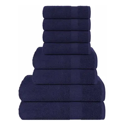 (navy blue) vidaXL Towel Set Piece Tea Towel Hand Towel Wash Towel gsm 100% Cotton