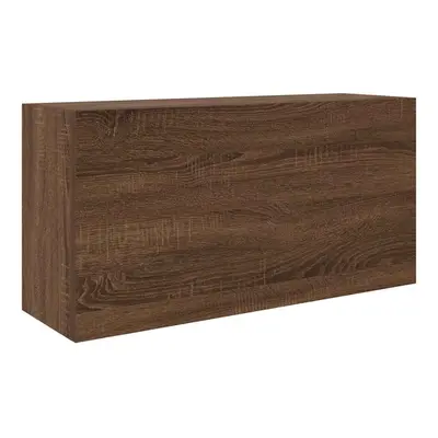 (brown oak, x x cm) vidaXL Bathroom Wall Cabinet Hanging Wall Storage Cupboard Engineered Wood