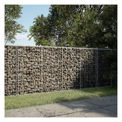 vidaXL Gabion Basket with Cover Gabion Raised Bed Gabion Cage Galvanised Iron