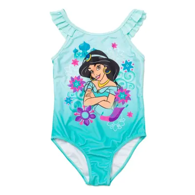 Disney Princess Jasmine Little Girls One Piece Bathing Suit Green