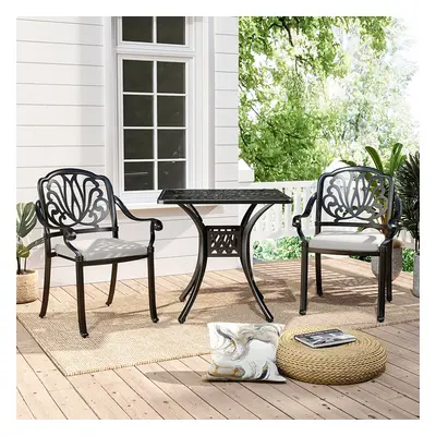 Black Cast Aluminum Seater Garden Dining Set