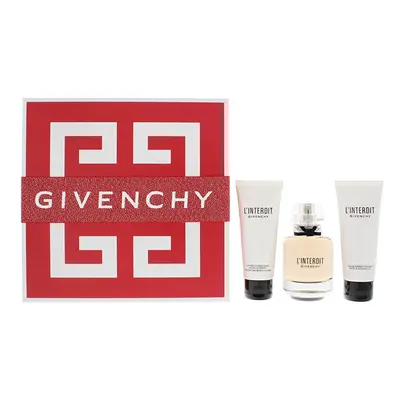 Givenchy L'interdit Piece Gift Set: Eau De Parfum 80ml - Body Lotion 75ml - Shower Oil 75ml