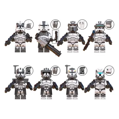 8pcs Clone Cavalry Wolf Regiment Heavy SoldierStar Wars Empire Storm Trooper Minifigures Kids To