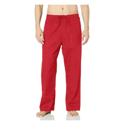 Tommy Hilfiger Men's Poplin Woven Drawstring Pajama Pant Mahogany X