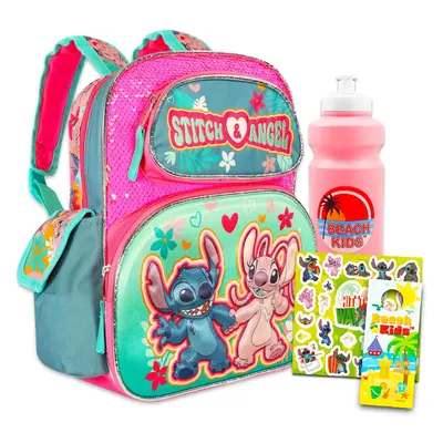 Disney Mini Angel Backpack from Stitch for Kids - Stitch and Angel Mini Backpack Bundle with 12"