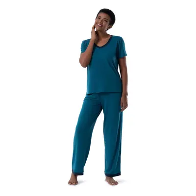 Fruit of the Loom Women's Short Sleeve Tee and Pant Piece Sleep Paja