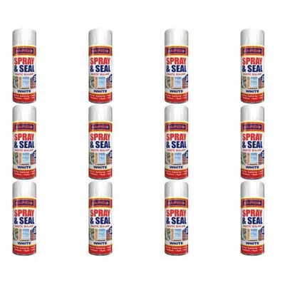 Rapide Spray & Seal Leak Fix Stop Sealant Instant Waterproof - White 300ml (Pack of 12)