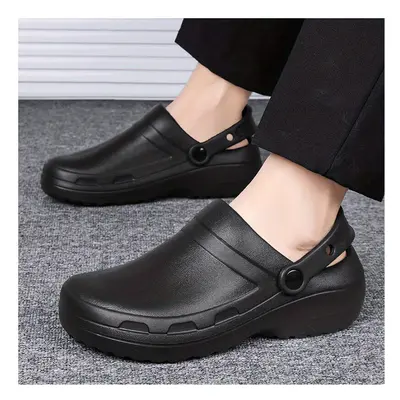 Mens Casual Slip On Platform Clogs Outdoor Anti skid Garden Shoes Chef Shoes Nurse Shoes Work Sh