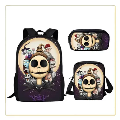 (Style B) The Nightmare Before Christmas Kids Backpack Set Gifts Crossbody Bag Pencil Case