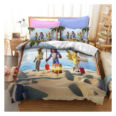 (01, Double(200x200 cm)) ROBLOX Bedding Single Double Duvet Cover Cartoon Kids Quilt Cover