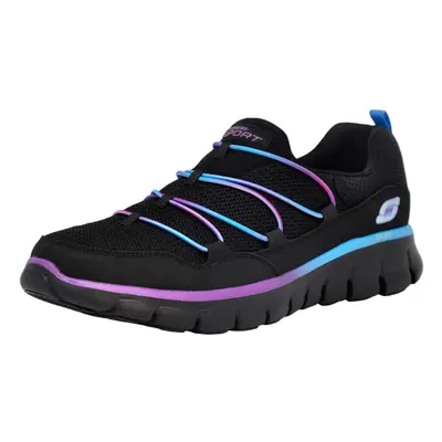 Skechers Sport Women's Loving Life Memory Foam Fashion Sneaker Black/Purple 8.5