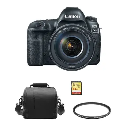 CANON 5D IV EF 24-105MM IS II USM+64GB SD card+Bag+HOYA 77mm Protector