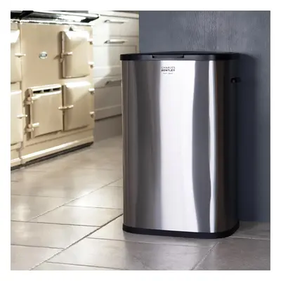 Charles Bentley 55L Touch Kitchen Bin Stainless Steel Rubbish Bin Waste Bin Slim Kitchen Bin