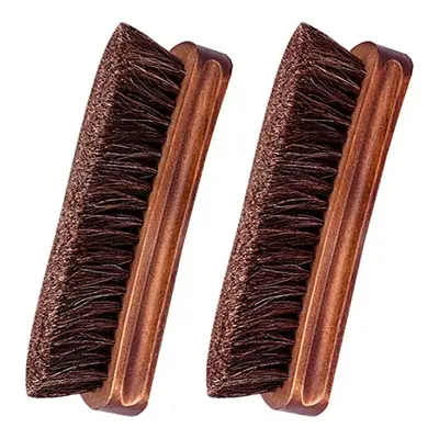 Shoe Brush, KY-Tech 2pcs Premium Horsehair Shoe Brush Shoe Shine Brush Shoe Polish Brushes Horse