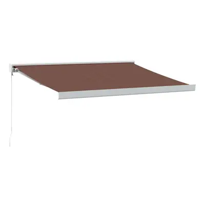 (brown and white, x cm) vidaXL Manual Cassette Awning Retractable Window Canopy Shade Patio Awni