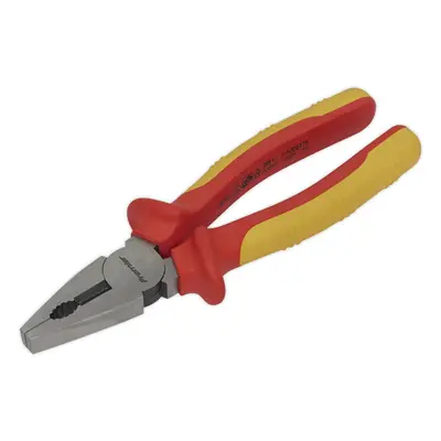 200mm Combination Pliers - Serrated Jaws - Hardened Cutting Edges - VDE Approved