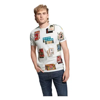 GUESS Men's Shirt Salt White Multi