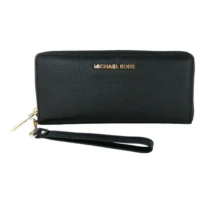 Michael Kors Jet Set Travel Continental Leather Wallet/Wristlet - Blac