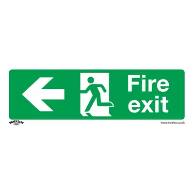 Sealey Worksafe® Fire Exit (Left) Safety Sign, Rigid Plastic - Pack of SS25P10