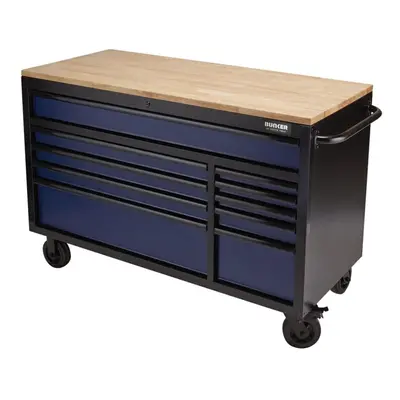 BUNKER® Workbench Roller Tool Cabinet, Drawer, 56"", Blue