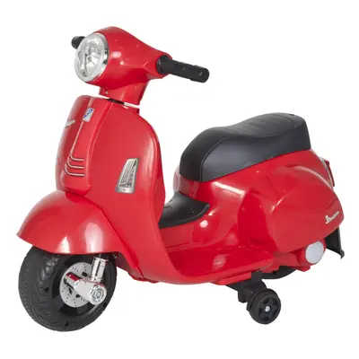 HOMCOM Vespa Licensed Kids Ride On Motorcycle 6V Battery Powered Electric Toys