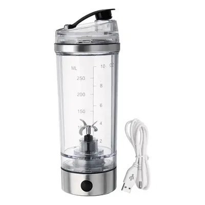 250ML Portable USB Rechargeable Protein Shaker Mixer Bottle