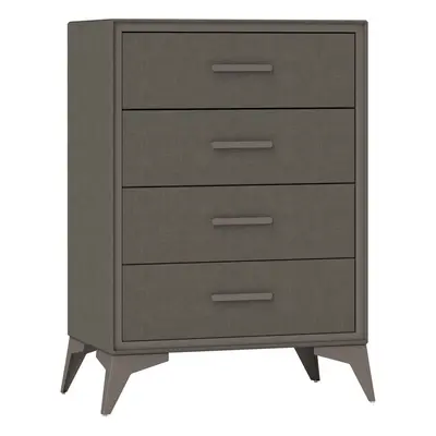 HOMCOM Drawer Chest of Drawers, Fabric Dresser with Steel Frame, Brown