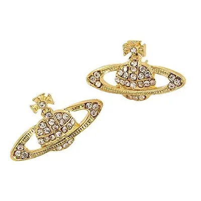 DASEV Saturn Planet Earrings Crystal Saturn Stud Earrings For Women Girls(Gold)