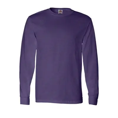 Fruit of the Loom HD Cotton Long Sleeve T-Shirt - Purple