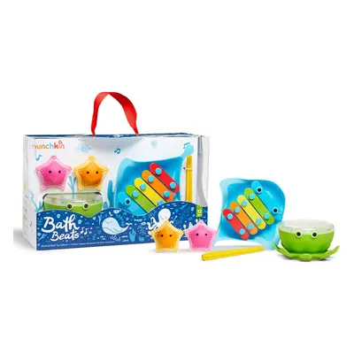 Munchkin Bath Beats Bath Toy Musical Set Includes Xylophone Bath Drum & Shakers Fun for Babies T