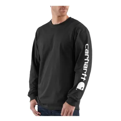 CarharttMenLoose Fit Heavyweight Long-Sleeve Logo Sleeve Graphic T-ShirtBlack2X-Large