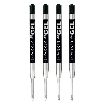 Quink Gel Metal Ballpoint Pen Refills - 0.5mm Fine Tip - Black Gel Ink - Pack of