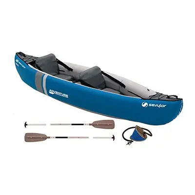 Sevylor inflatable canoe Adventure Kit - robust person folding kayak incl. paddles, foot pump, x