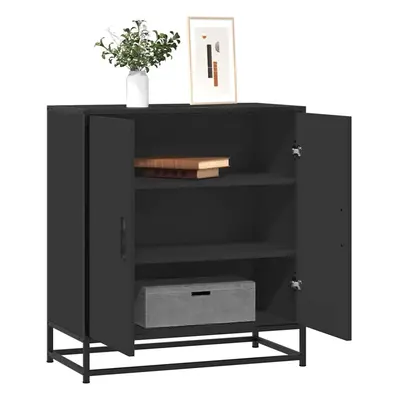 vidaXL Sideboard Black 68x35x76 cm Engineered Wood and Metal storage cabinet