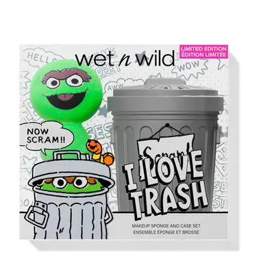 wet n wild x Sesame Street I Love Trash Makeup Sponge And Case Set