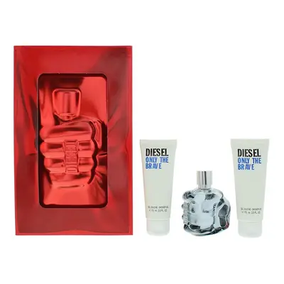 Diesel Only The Brave Piece Gift Set: EDT 75ml - X Shower Gel 75ml Men Spray