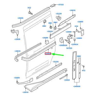 FORD TRANSIT CONNECT MK1 Left Sliding Door Centre Track NEW GENUINE