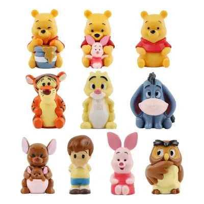 10pcs Winnie the Pooh Tigger Owl Diy cute Q version animal twist egg ball model decoration hand