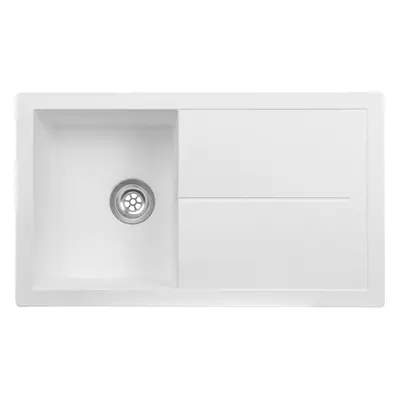 SIA DIAM10WH 1.0 Bowl White Composite Reversible Inset Kitchen Sink