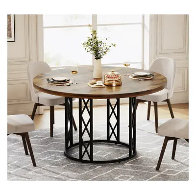 Tribesigns Round Dining Table for People,120cm Kitchen Table