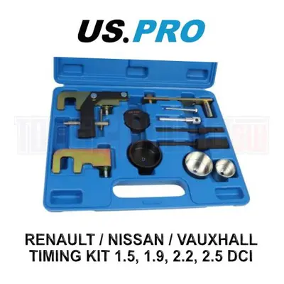 US PRO Tools Renault, Nissan, Vauxhall Timing Kit 1.5, 1.9, 2.2, 2.5 DCI