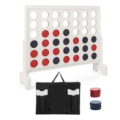 4-to-Score Game Wooden 4-in-a-row Game Set w/ PCS Jumbo Rings