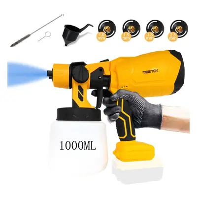 1000ML Cordless Paint Sprayer Gun Car Painting Tools Body Only- DeWALT Battery Compatible