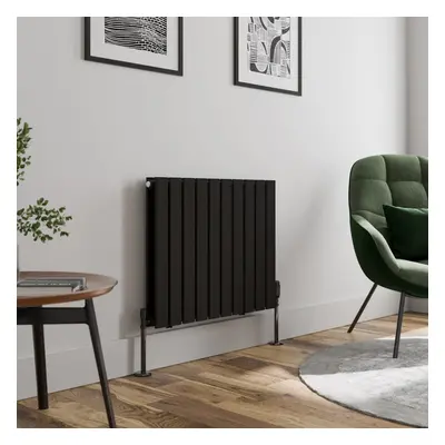 (Black, x 760mm - Double) Flat Panel Radiators Horizontal Vertical Heater