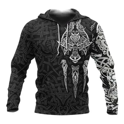 (Asian size XXL, WE-2220) Classic brand design hoodies Beautiful Viking 3D Printed Sweatshirt Po